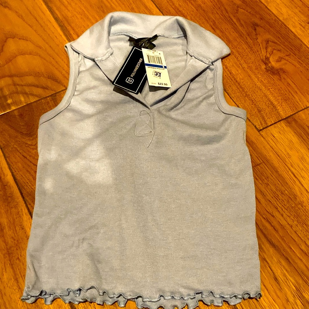 NWT Polly and Esther sleeveless collared shirt Size small
